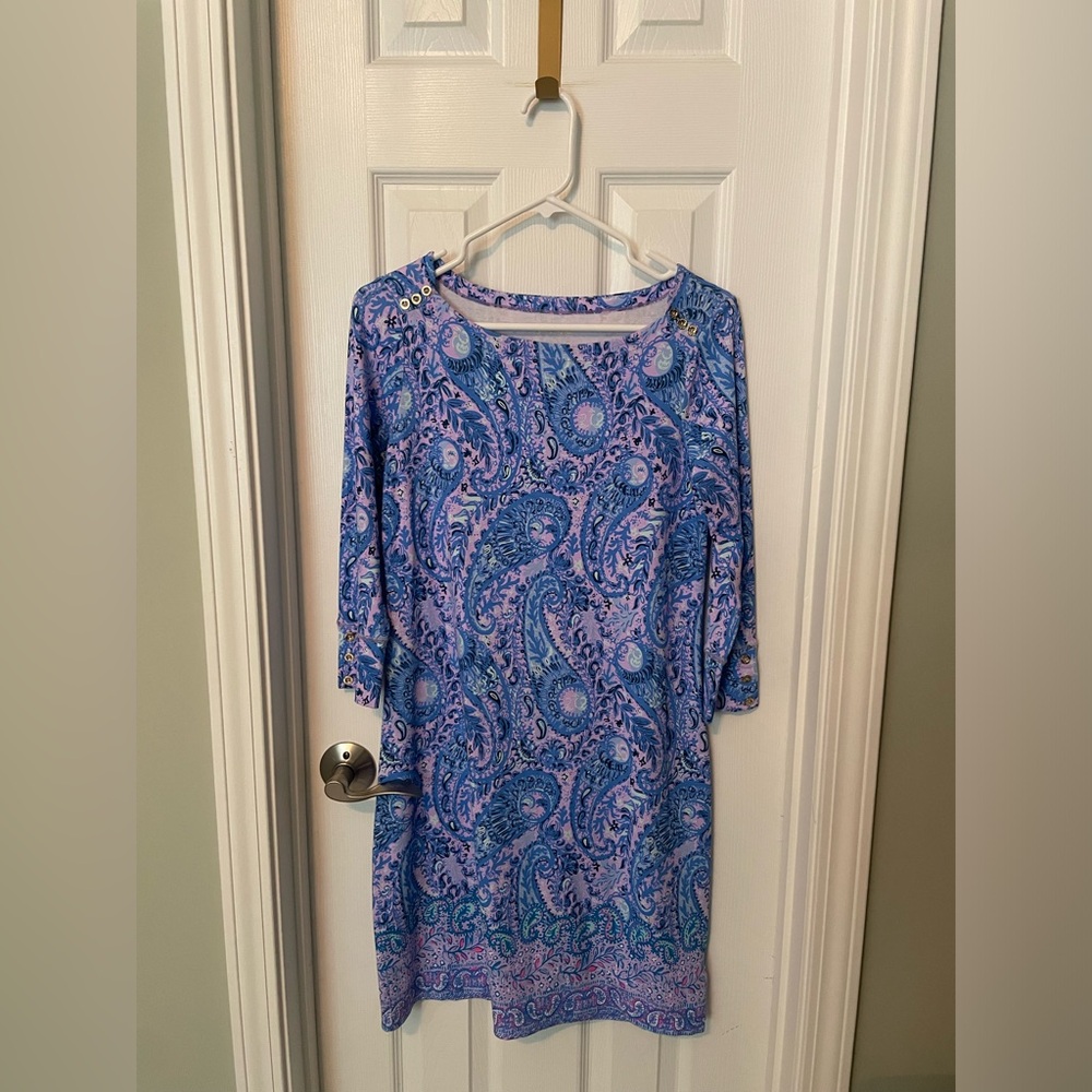 Lilly Pulitzer Sophie Dress Purple Iris UPF 50+ - Picture 2 of 5